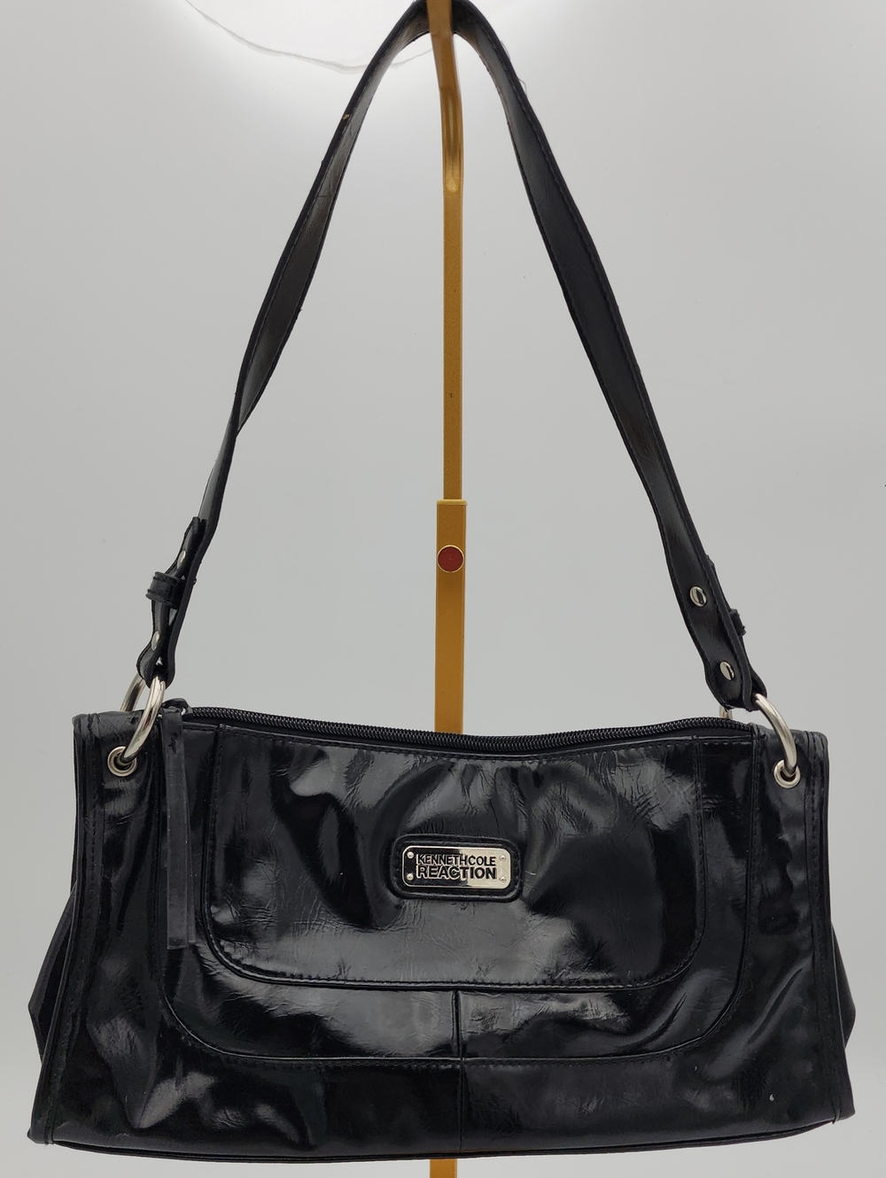 Kenneth Cole Reaction Black‎ Patent Shoulder Bag